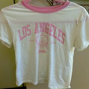Los Angeles pink T-shirt Barbie with pink letters tennis club